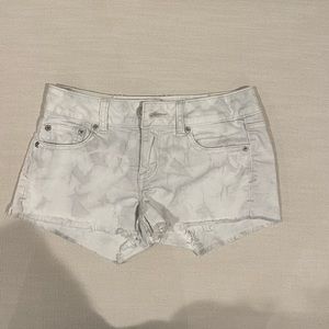 Light wash jean shorts